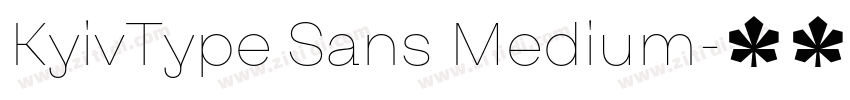 KyivType Sans Medium字体转换